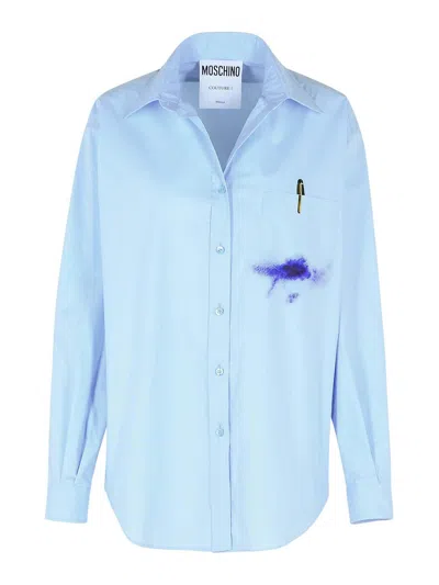 MOSCHINO CAMISA - AZUL CLARO