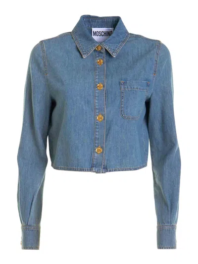 Moschino Denim Shirt In Light Wash