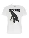 Moschino T-shirt Chimpanzee Print In Yellow