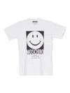 Moschino Crew Neck Graphic Print Short Sleeves T-shirt In White