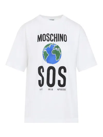 Moschino Couture Tshirt With Print In White
