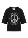 Moschino Pearl Embellisment Black T-shirt In Black