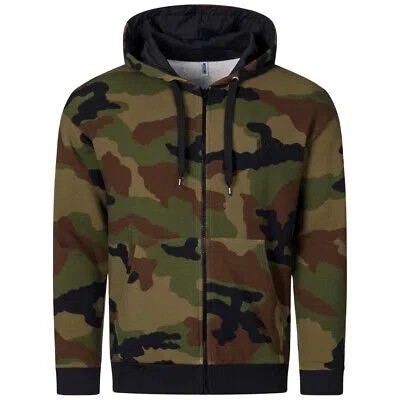 Pre-owned Moschino Camoflauge Green Hoodie