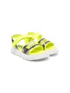 Moschino Camouflage-print Sandals In Green