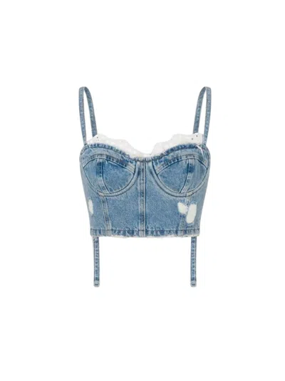 Moschino Canoes And Top Woman  Jeans - Top Denim 13,5 oz - Blue