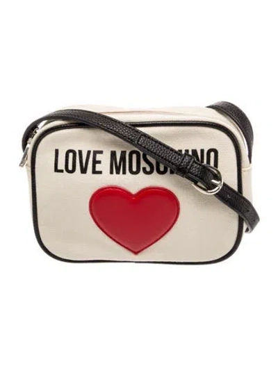 Pre-owned Moschino Canvas Crossbody Bag In Neutral