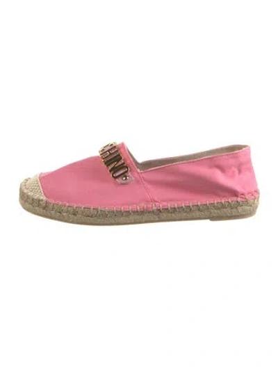 Pre-owned Moschino Canvas Espadrilles In Pink