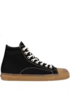 Moschino Canvas Lace-up Sneakers In Black
