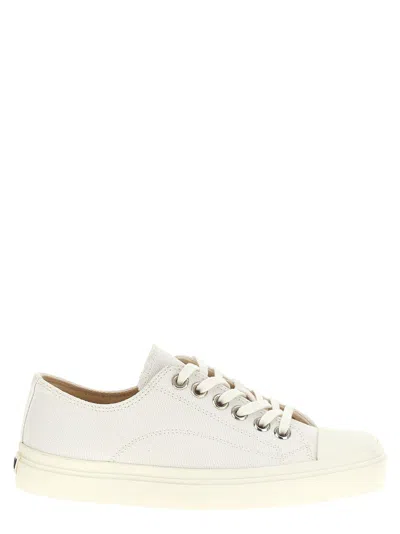 Moschino Canvas Lace-up Sneaker In Cream