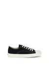 Moschino Lace-up Canvas Sneakers In Black