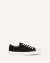 Moschino Lace-up Canvas Sneakers In Black