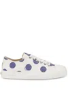 Moschino Polka Dot-print Sneakers In White