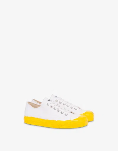 Moschino Sneakers In Canvas In White
