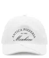 Moschino Logo-printed Curved Peak Cap In White