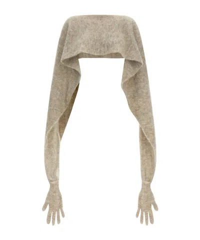 MOSCHINO BRUSHED-FINISH CAPE