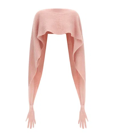 MOSCHINO ALPACA WOOL GLOVE-DETAIL JACKET