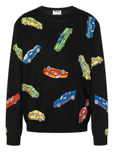 Moschino Car-motif Sweatshirt In Black