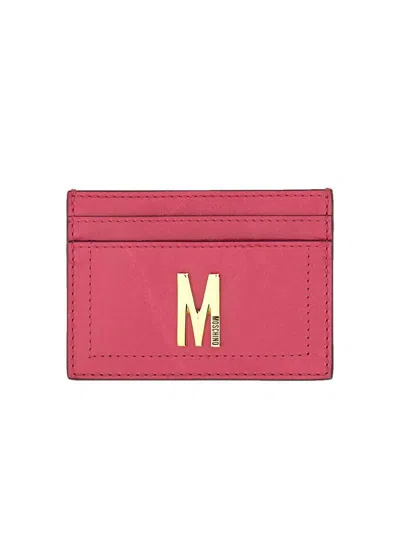 Moschino Card Holder With Gold Plaque