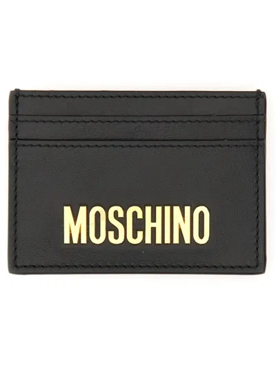 Moschino Couture Card Holder With Logo In Black