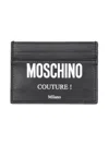 Moschino Couture Card Holder With Logo In Black