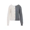 Moschino Bicolor Cable Knit Cardigan In Multi