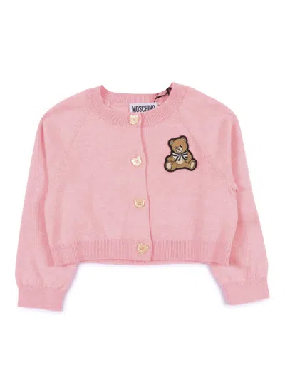 Moschino Kids' Cardigan In Pink