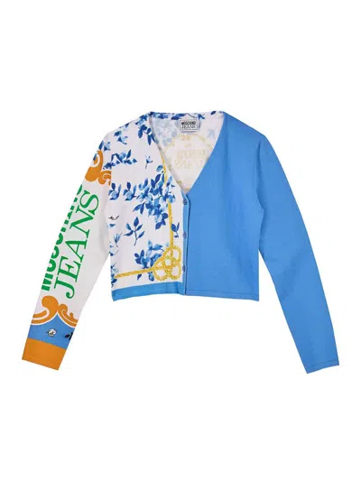 Moschino Cardigan Stampa Foulard In Multi