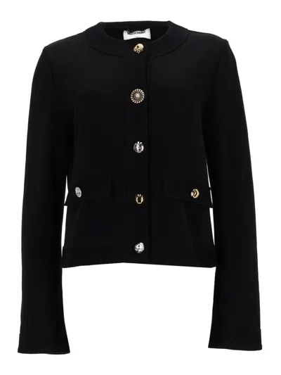 Moschino Cardigan With Buttons In Black