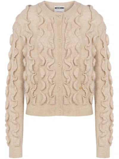 MOSCHINO CARDIGAN WITH RUFFLES