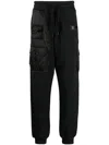 Moschino Cargo Cotton Track Pants In Black
