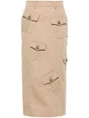 Moschino Military Twist Midi Skirt