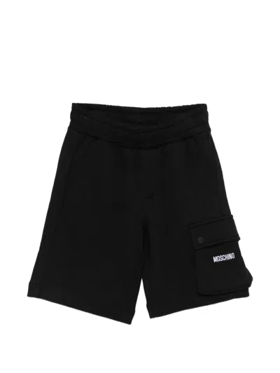 Moschino Kids' Cargo Pocket Shorts In Black