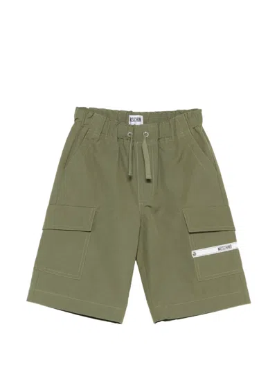Moschino Kids' Cargo Shorts In Green