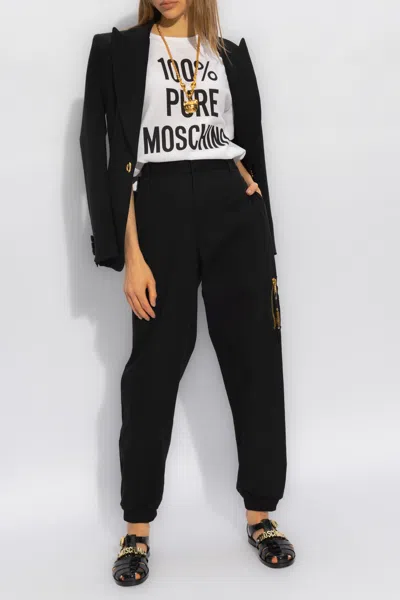 Moschino Cargo Trousers In Black