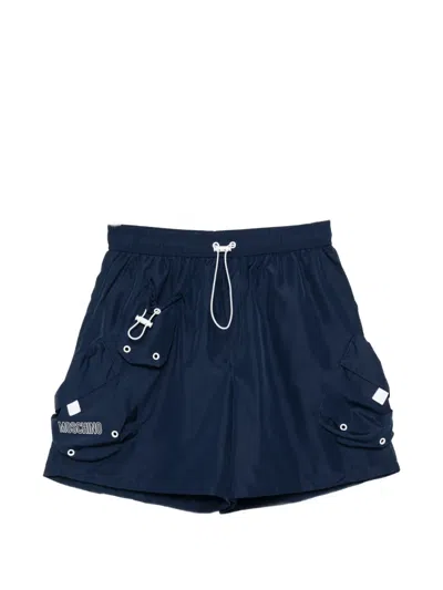 Moschino Cargo-pocket Swim Shorts In Blue