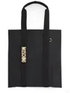 Moschino Tote Bag Rectangular Shape Dual Handles In Black