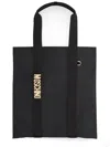 Moschino Tote Bag Rectangular Shape Dual Handles In Black