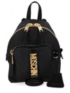 Moschino Carry Me Compact Rounded Backpack In Black