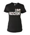 Moschino Cartoon Letter Logo T-shirt In Black