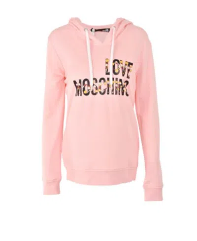 Moschino Cartoon Letter Printed Sweater In Pink