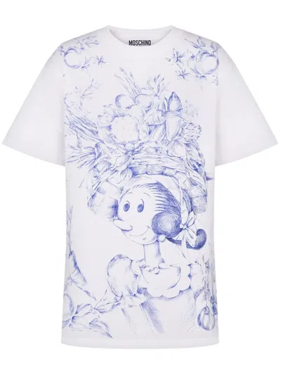 Moschino Cartoon-print T-shirt In 白色
