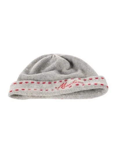 Pre-owned Moschino Cashmere Knit Beanie In Grey/red