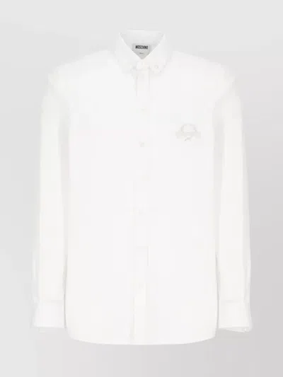 MOSCHINO CASUAL BUTTON-DOWN COLLAR SHORT SLEEVES SHIRT