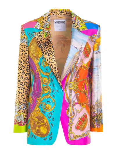 Moschino Casual Jacket In Multicolour