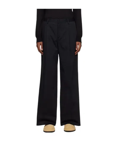 Moschino Black Pleated Trousers In J0555 Black