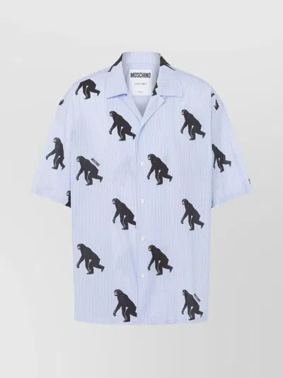 Moschino Graphic-print Shirt In Blue