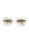 Moschino Cat Eye Bubble Frame Sunglasses In White