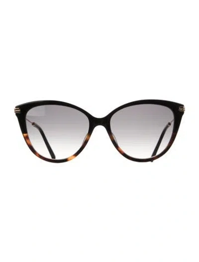 Pre-owned Moschino Cat-eye Gradient Sunglasses In Black