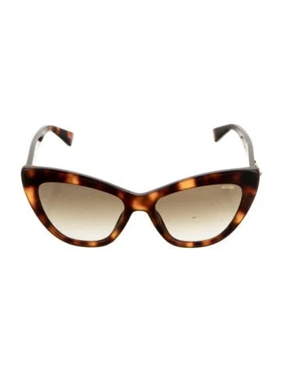 Pre-owned Moschino Cat-eye Gradient Sunglasses In Brown