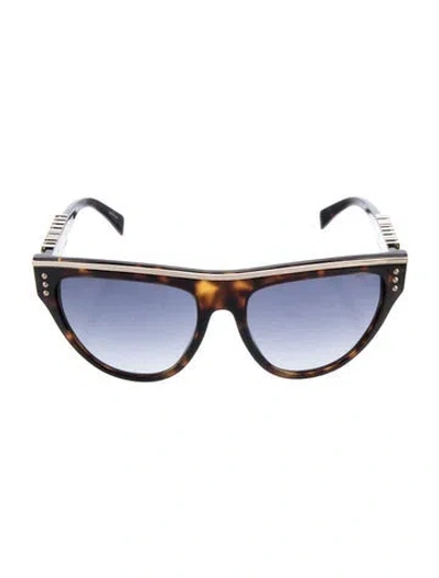 Pre-owned Moschino Cat-eye Gradient Sunglasses In Brown
